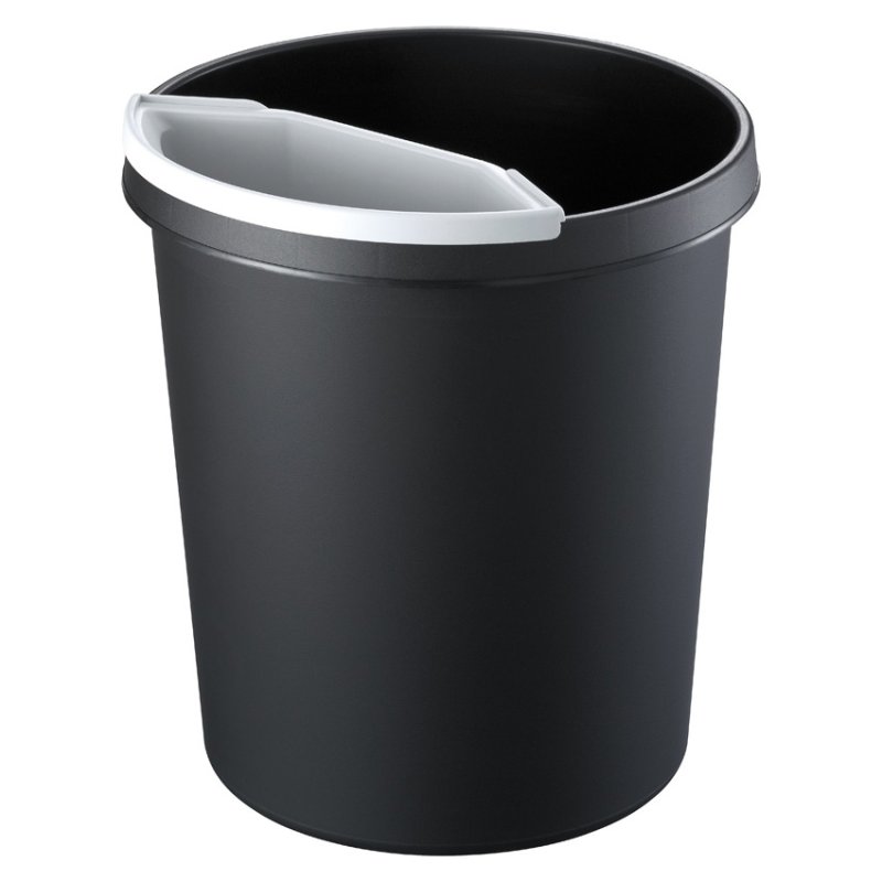 helit Corbeille à papier "the german", 18 litres, PE, noir