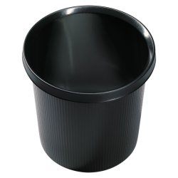 Helit H6105795 waste container Round Plastic Black