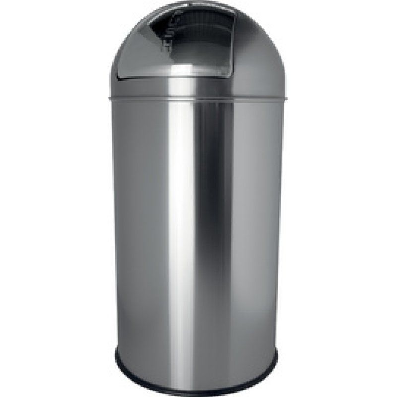 helit Poubelle en inox "the dome", 50 litres, argent