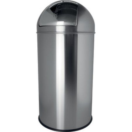 helit Poubelle en inox "the dome", 50 litres, argent