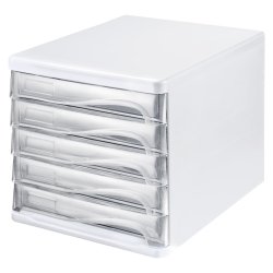 helit Module de classement "the wave", 5 tiroirs, blanc/