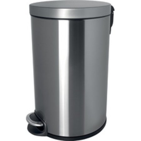 helit Poubelle à pédale "the silent", 12 litres, argent