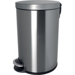 helit Poubelle cosmétique à pédale "the silent", 5 L, blanc