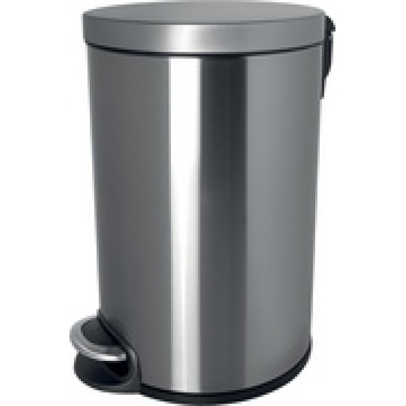 helit Poubelle cosmétique à pédale "the silent", 5 L, blanc