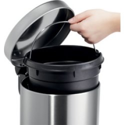 helit Poubelle à pédale "the silent", 20 litres, blanc