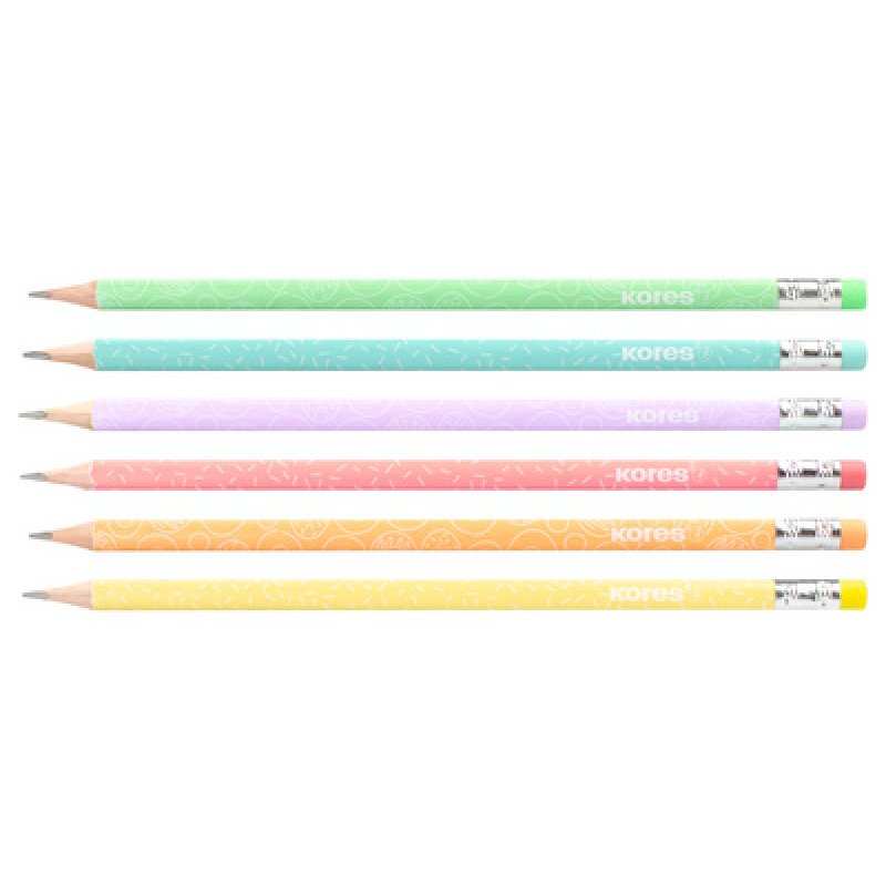Kores Crayon à papier "Grafitos Style Pastel", dureté: HB