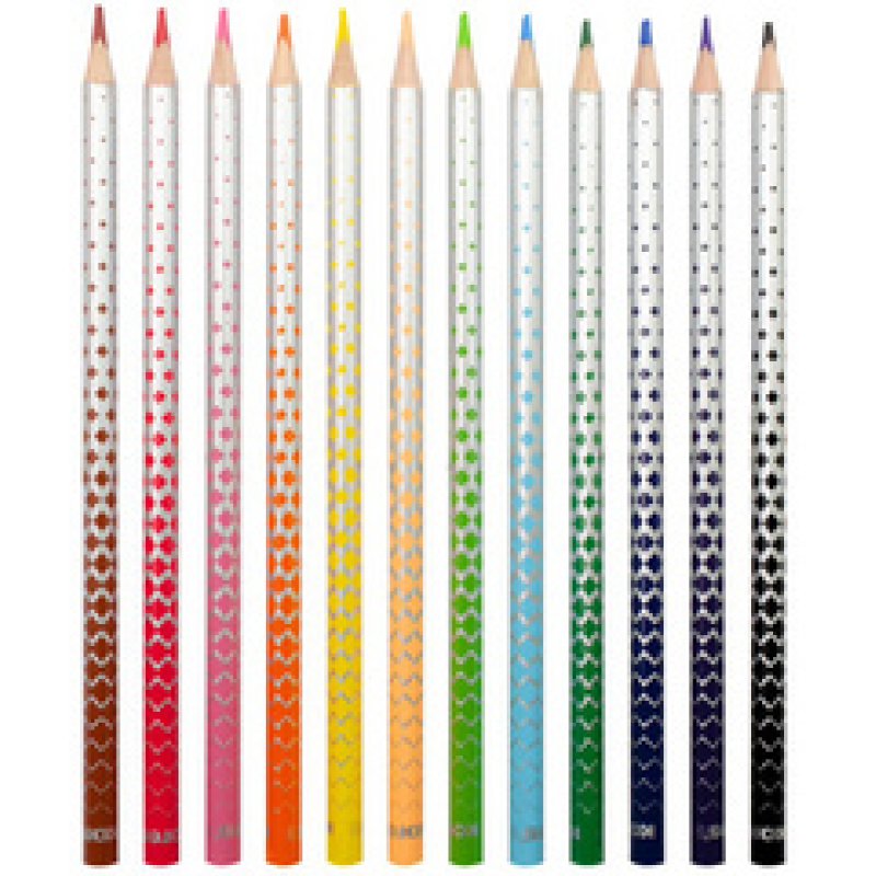 Kores Crayon de couleur "KOLORES Magik" effaçable,étui de 12