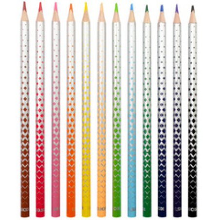 Kores Crayon de couleur "KOLORES Magik" effaçable,étui de 12