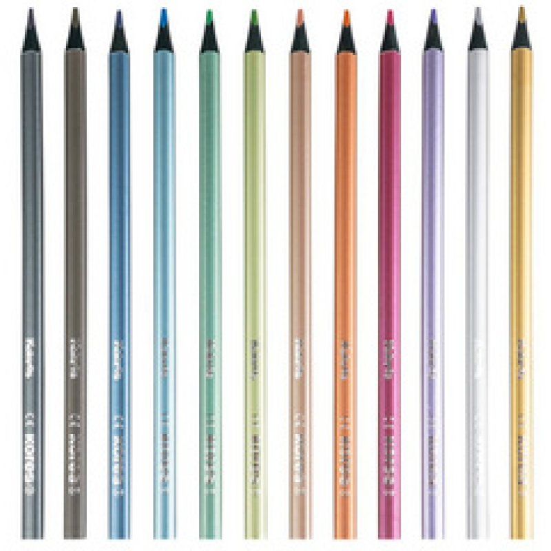 Kores Crayon de couleur "Kolores Metallic Style", étui de 12