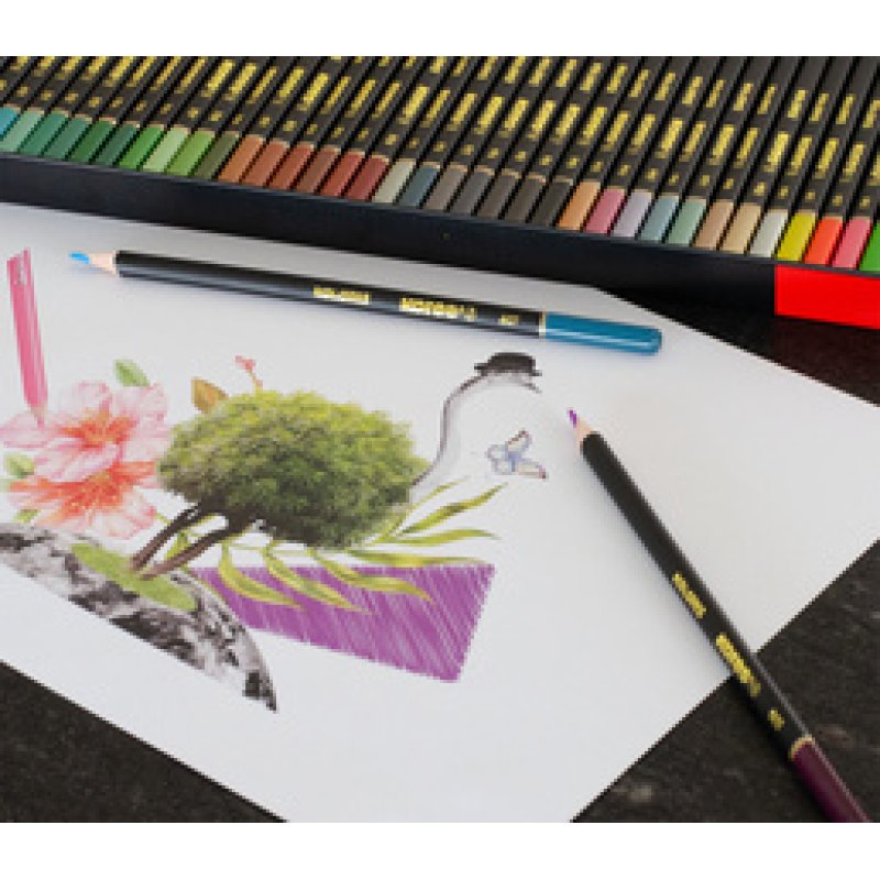 Kores Crayon de couleur "KOLORES SELECTION", étui de 72