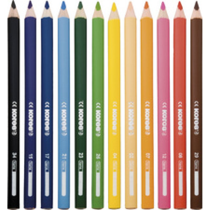 Kores Crayon de couleur "Kolores JUMBO", étui carton de 24