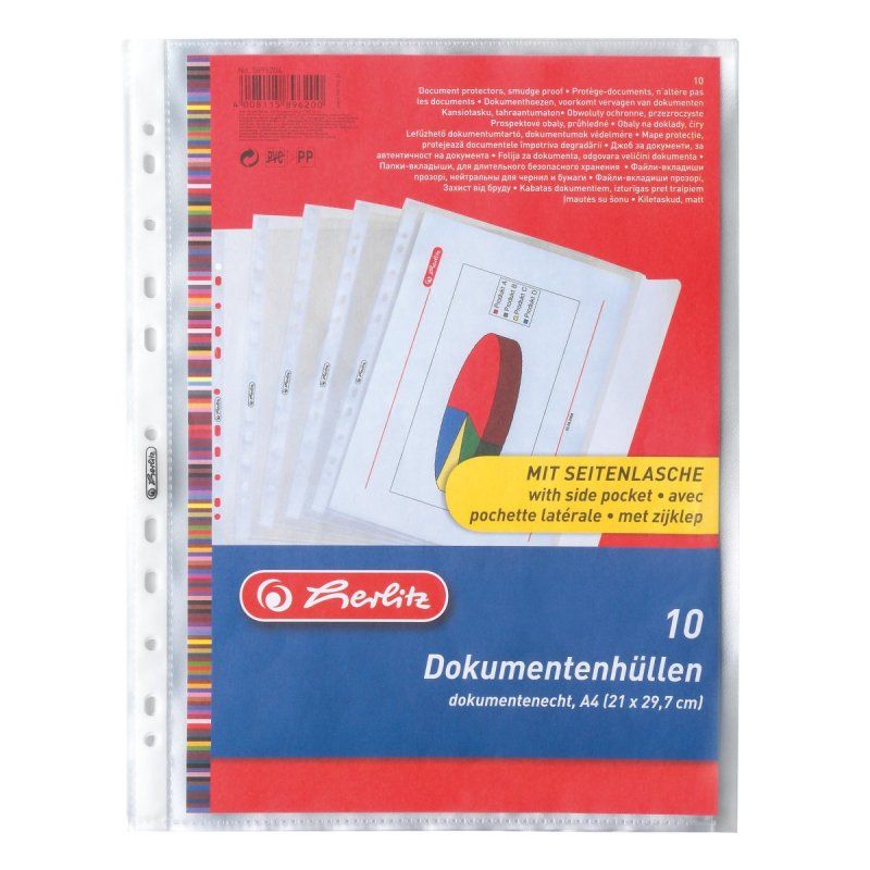 Herlitz 5896204 fichier Polypropylène (PP) Transparent A4