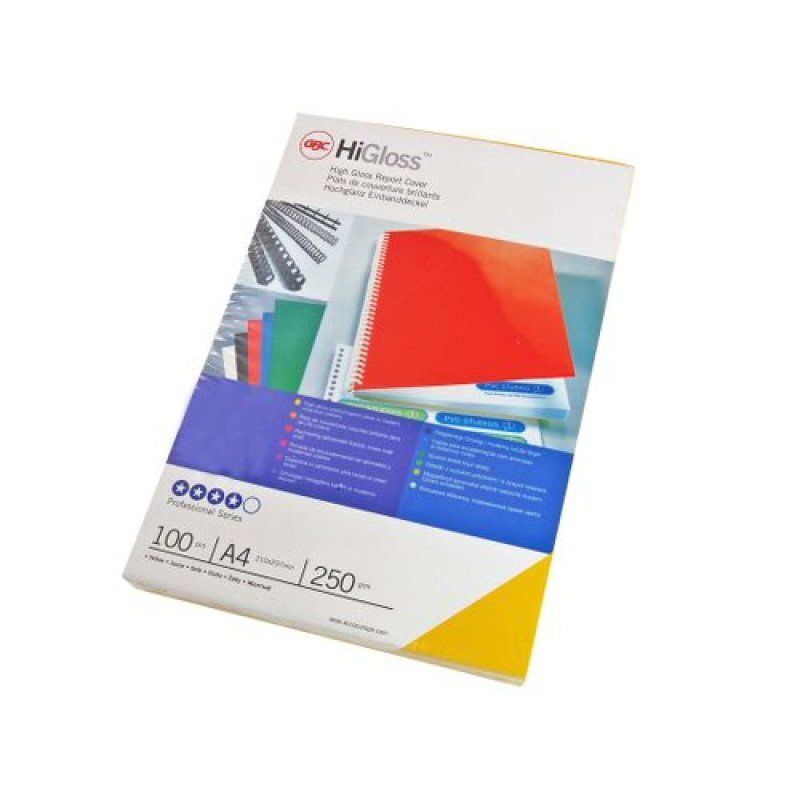 GBC HiGloss Binding Covers 250gsm Black (100)