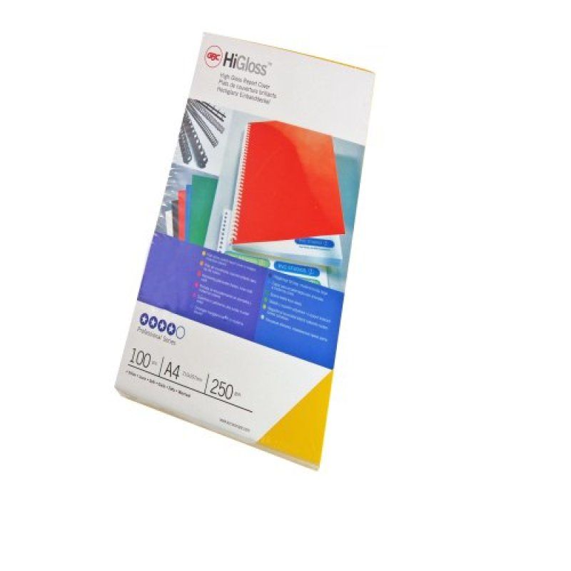 GBC HiGloss Binding Covers 250gsm Black (100)