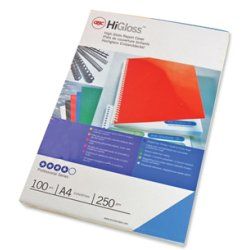 GBC Couverture de reliure HiGloss, A4, 250 g/m2