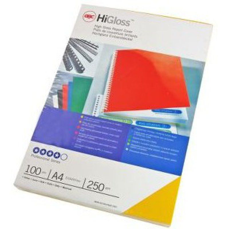 GBC HiGloss Binding Covers 250gsm Red (100)