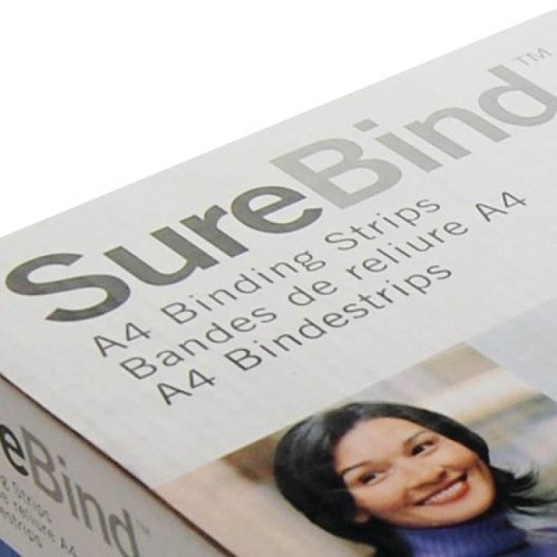 GBC SureBind Binding Strips A4 Black 25mm (100)