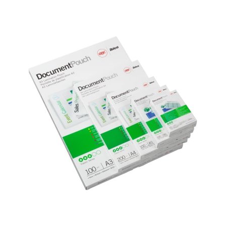 GBC Card Laminating Pouches 54x86mm 2x250 Micron Gloss (100)