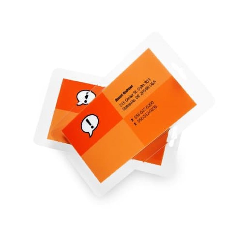 GBC Card Laminating Pouches 64x108mm 2x125 Micron Gloss (100)