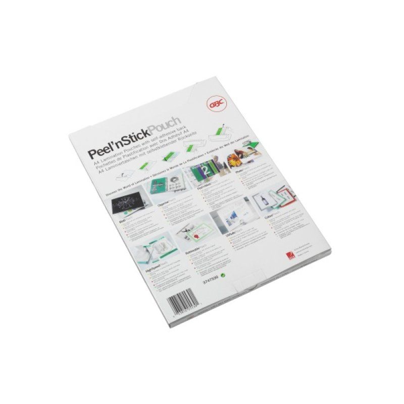GBC Peel`n Stick Laminating Pouches A4 2x100 Micron Gloss (100)