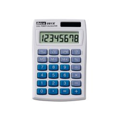 ibico Calculatrice de poche 081X, écran LCD à 8 chiffres