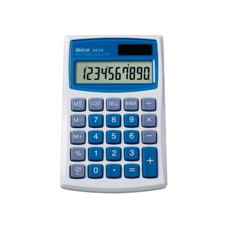 ibico Calculatrice de poche 082X, écran LCD à 10 chiffres