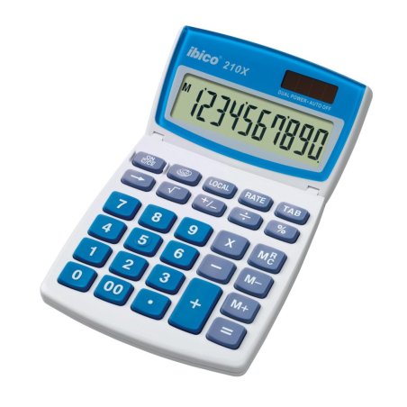 Rexel Ibico 210X Desktop Calculator White/Blue
