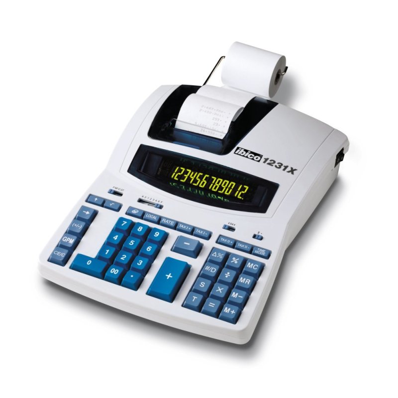 Rexel Ibico 1231X Professional Print Calculator White/Blue