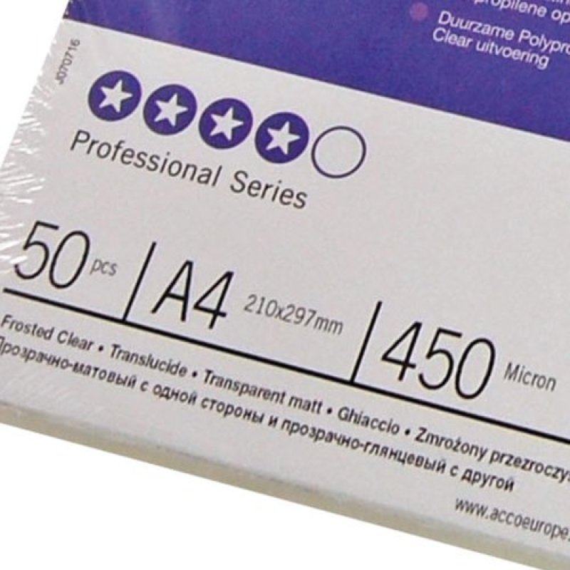 GBC Plats de couverture PolyClearView A4 300 mic granité (100)