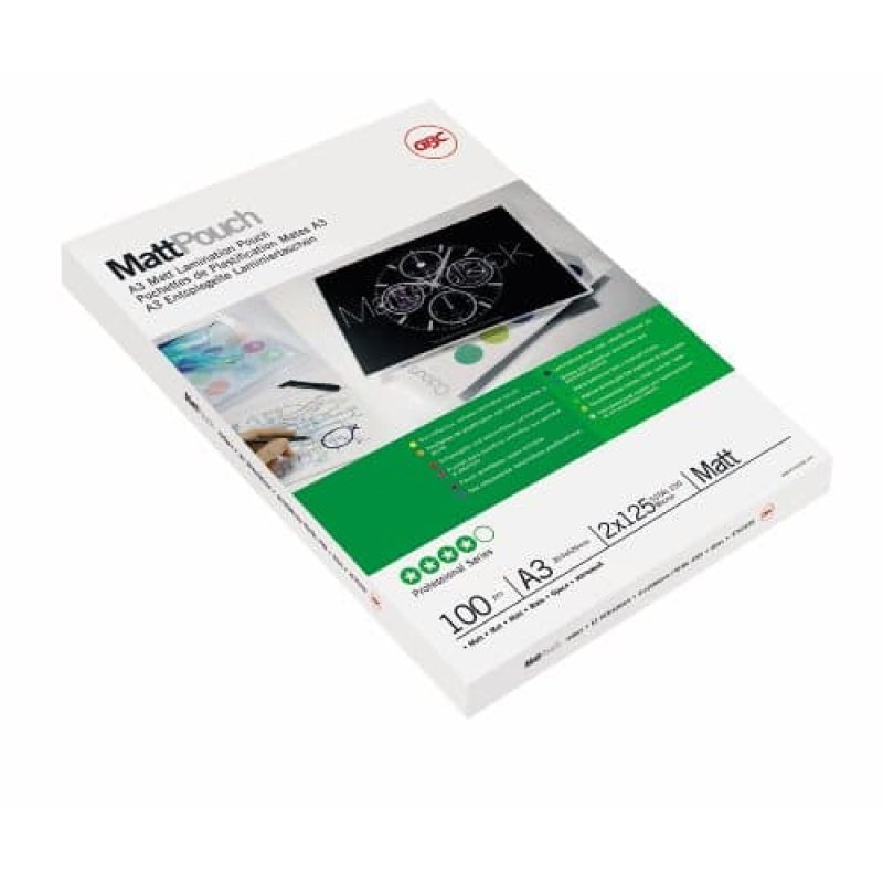 GBC Pochettes de plastification mates A3 2x125 microns (100)