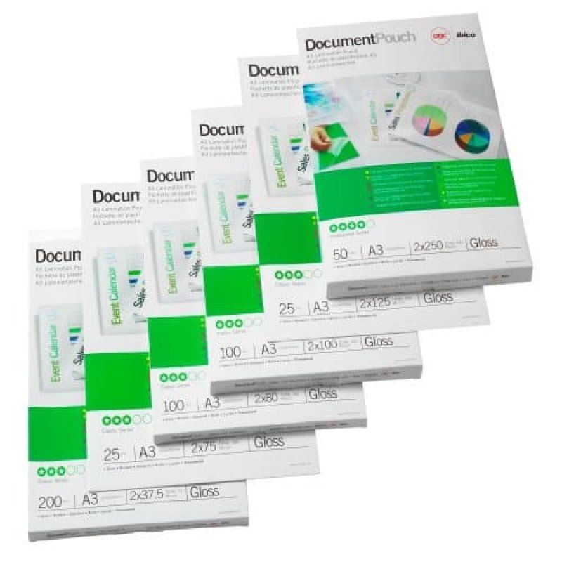 GBC Pochettes Peel`n Stick A3 2x125mic brillant (100)