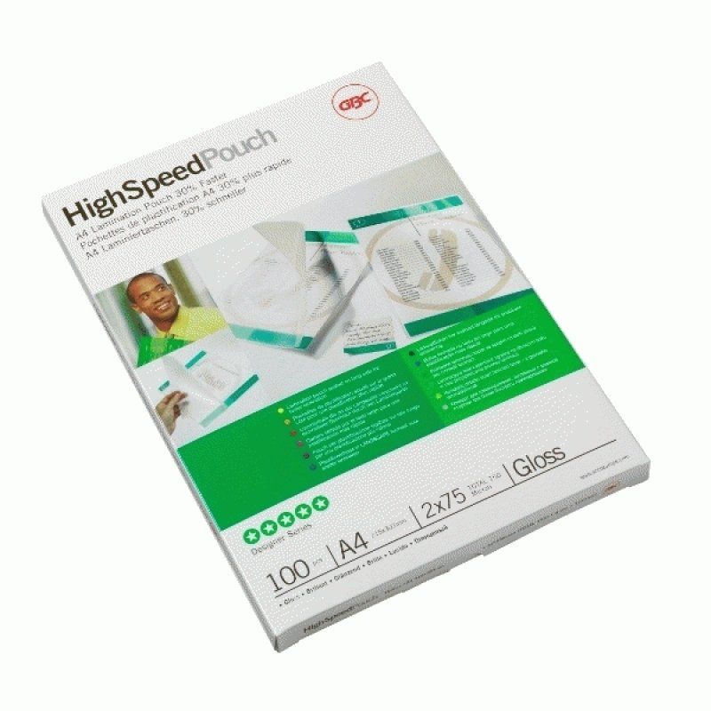 GBC HighSpeed Laminating Pouch A4 2x125 Micron