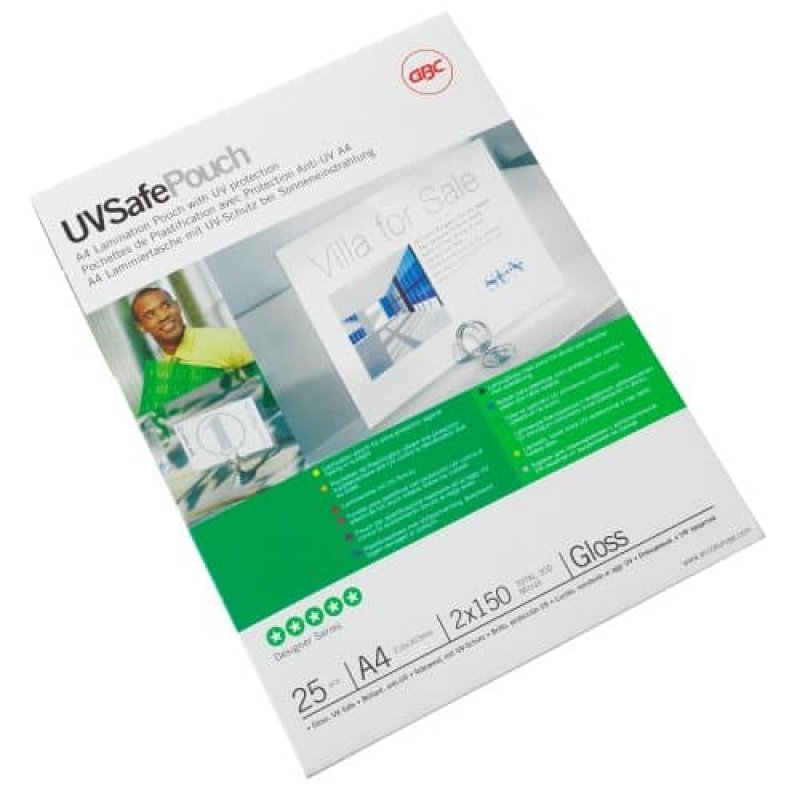 GBC Pochette de plastification UVSafePouch, A4, 300 microns