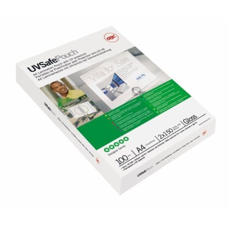 GBC Pochettes de plastification UV Safe A4 2x150mic (100)