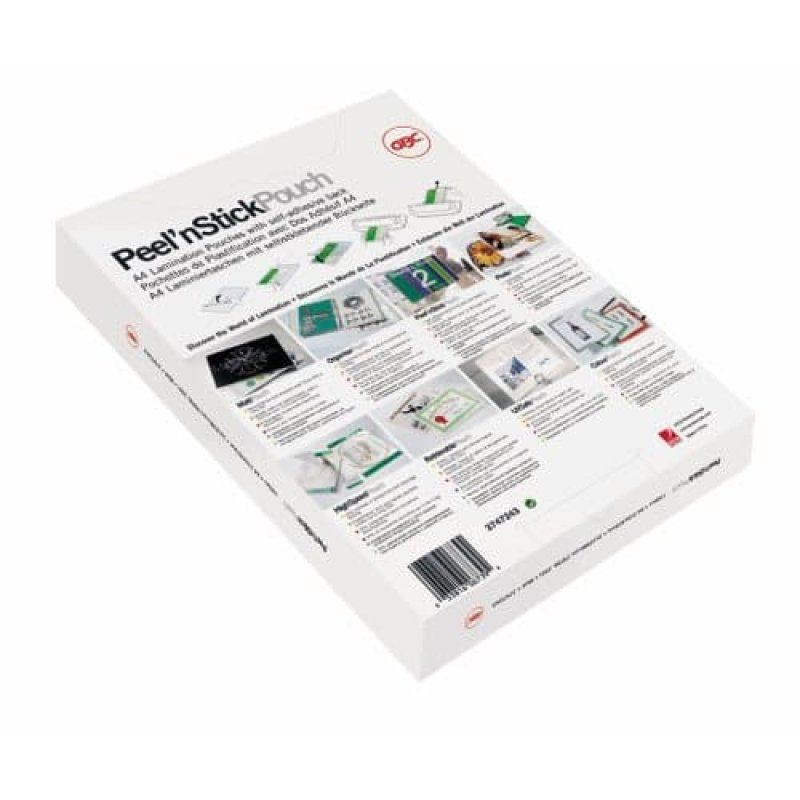 GBC Pochettes Peel`n Stick A3 2x75mic brillant (25)