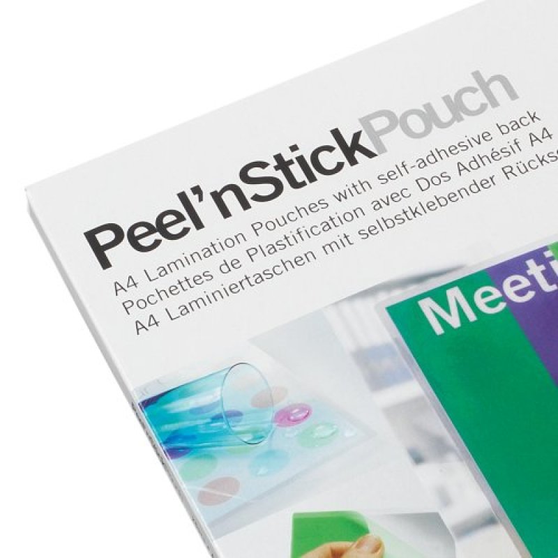 GBC Pochette de plastification Peel'nStickPouch, A4