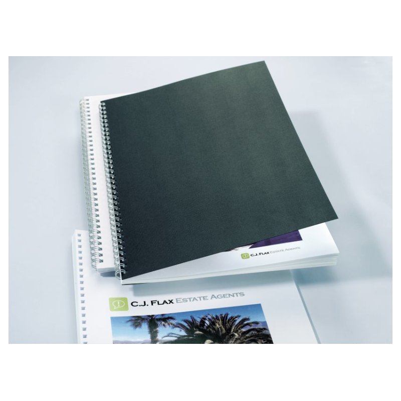 GBC LinenWeave Binding Covers 250gsm A4 Black (100)