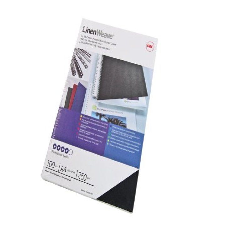 GBC Plats de couverture LinenWeave 250 g/m² blanc (100)