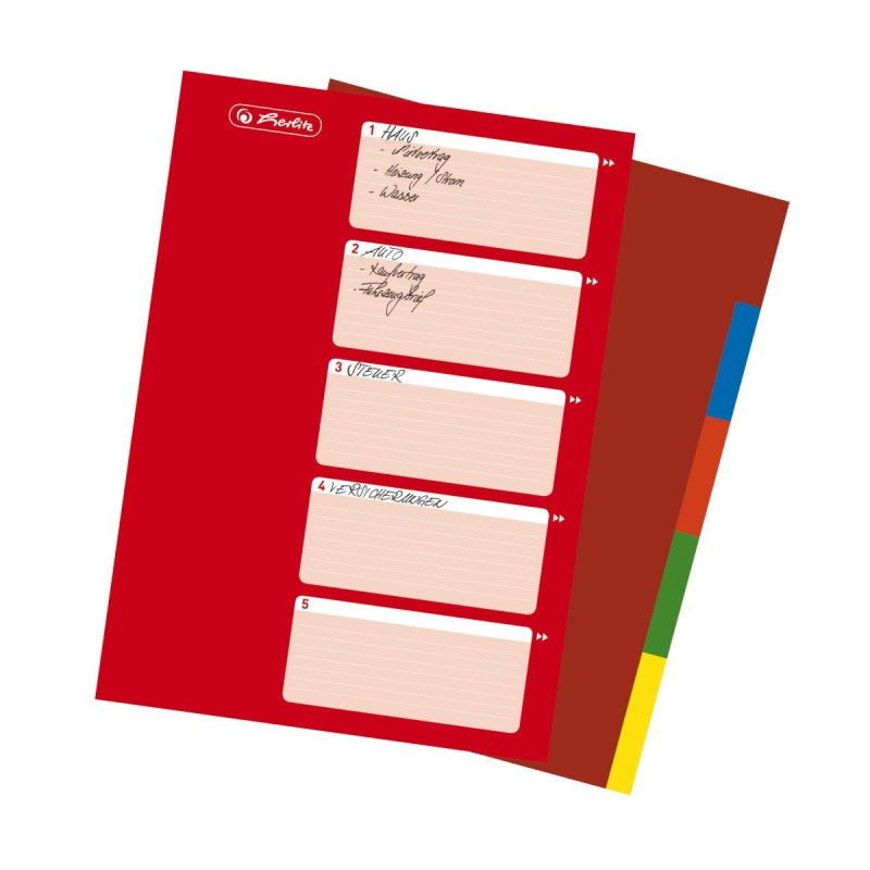 Herlitz 5950407 tab index Assorted colours