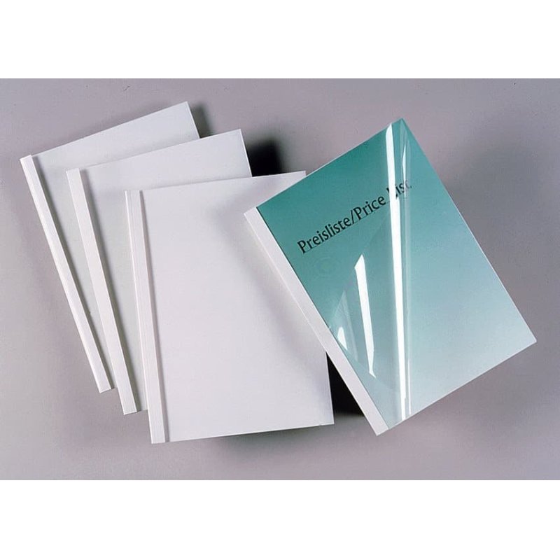 GBC Standard Thermal Binding Covers 8mm White (100)