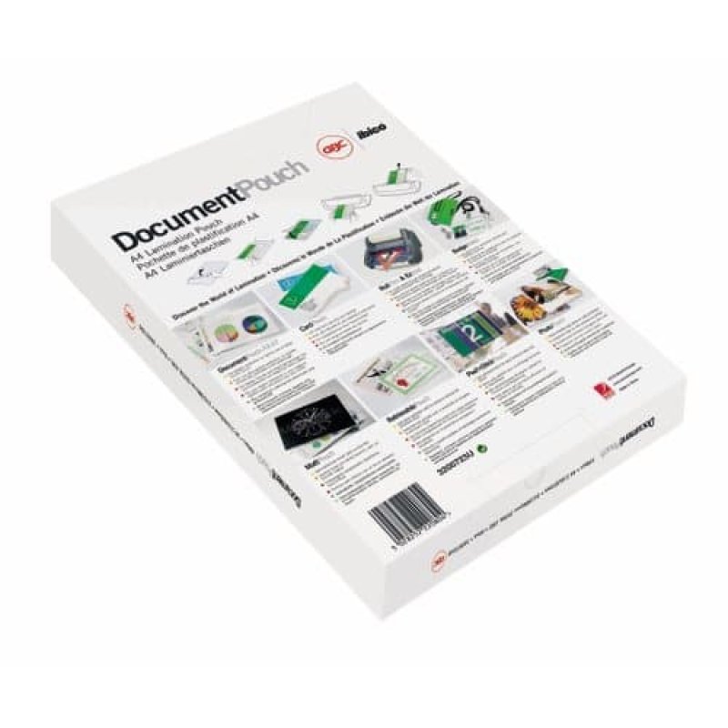 GBC Pochettes brilliantes pour document A4 2x80mic (100)