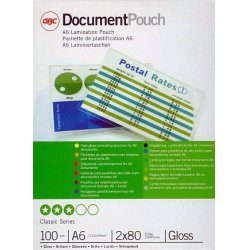 GBC Pochettes brilliantes pour document A6 2x80mic (100)