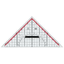 M R Equerre géométrique, plexiglas, hypoténuse: 170 mm