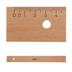 M R Règle en bois, 500 mm, hêtre, avec insert métallique