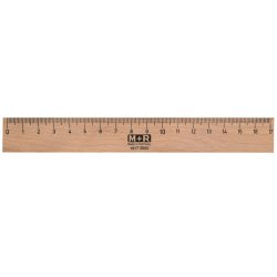 M R Règle en bois, 400 mm, hêtre, avec insert métallique