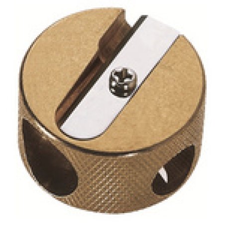 M R Taille-crayon duo, en laiton, rond, en boîte cadeau