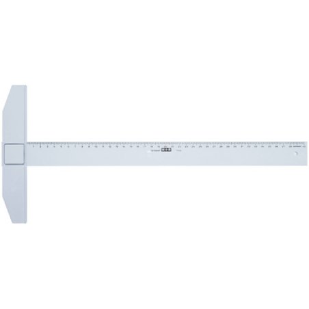 M R Règle té, longueur de mesure: 750 mm, bleu transparent