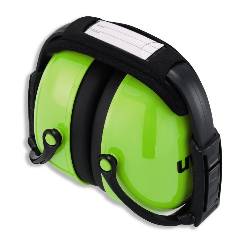 uvex Coquille anti-bruit K2, pliable, vert fluo