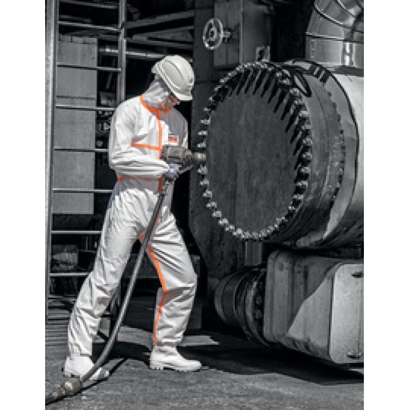 uvex Combinaison de protection jetable 4B, L, blanc/orange