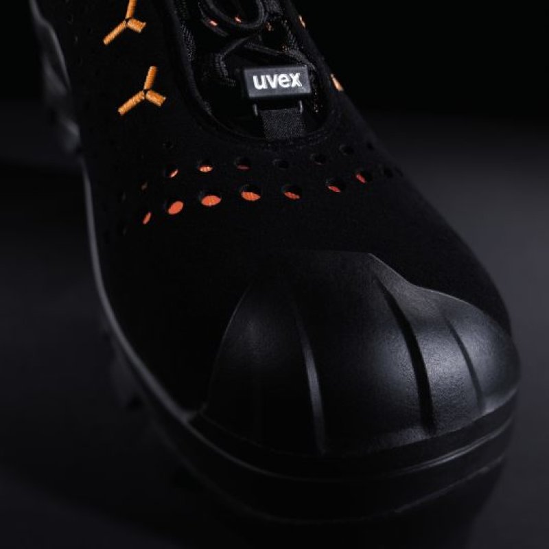 uvex 2 Chaussures basses S3 SRC, T. 45, noir/orange